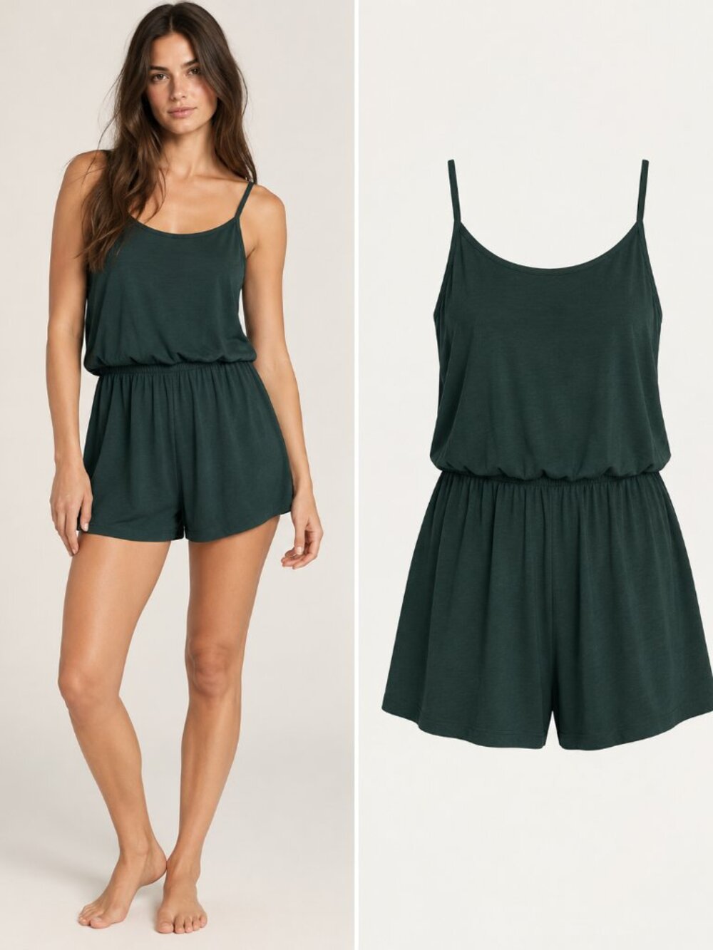H&M Forest Green Jersey Lounge Romper